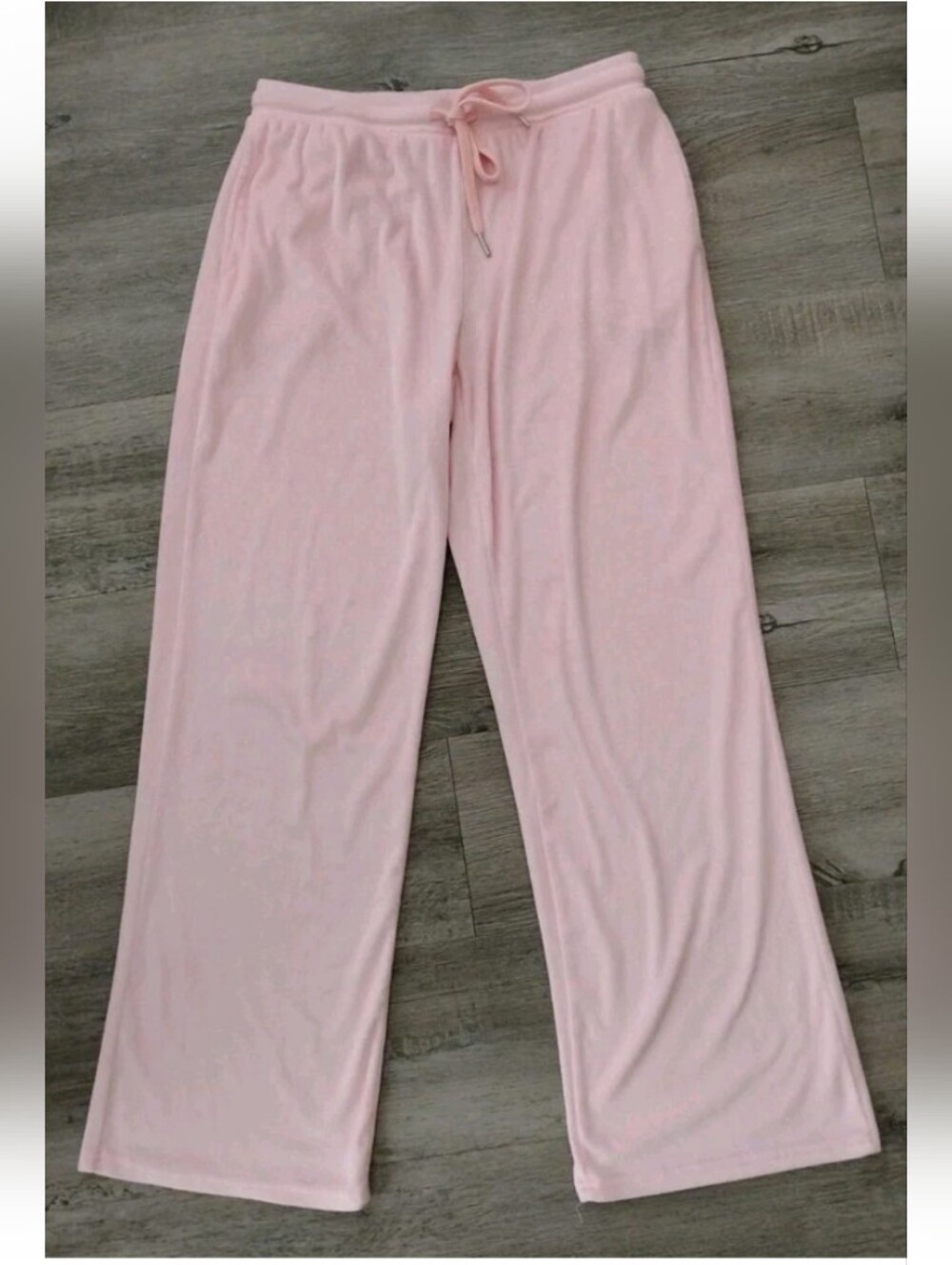 Juicy Couture Pink Velour Sleepwear Rhinestone Logo Pants Women's SZ M Cozy EUC